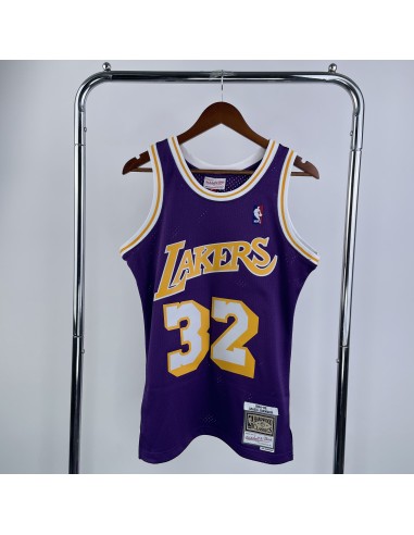 Angeles Lakers Retro 84/85 Jonhson (Serigrafiada) Morada