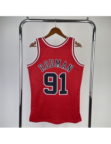 Chicago Bulls Retro 97/98 Rodman (Serigrafiada) Roja